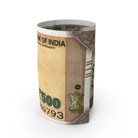 Single Indian 500 Rupees Money Role Note PNG & PSD Images