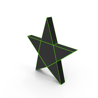 Wireframe Techno Star PNG & PSD Images