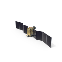 Geostationary Satellite With Solar Panels PNG & PSD Images