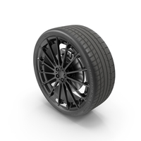 Multi-Spoke Wheel Obsidian Black PNG & PSD Images