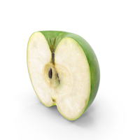 Realistic Sliced Green Apple PNG & PSD Images
