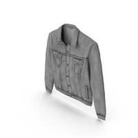 Trucker Jeans Jacket For Men Hanging Grey PNG & PSD Images