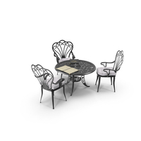 Outdoor Table With Restaurant Menu PNG & PSD Images