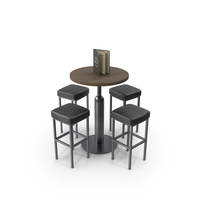 Restaurant High Table With Menu PNG & PSD Images
