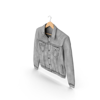 Trucker Jeans Jacket On Hanger PNG & PSD Images