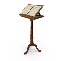 Vintage Hostess Podium With Menu PNG & PSD Images