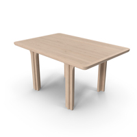 Light Wood Minimal Dining Table PNG & PSD Images