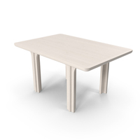 White Wood Minimal Dining Table PNG & PSD Images