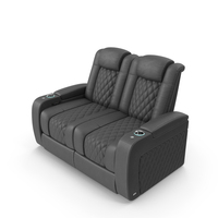 Leather Home Theater Paired Seating Graphite PNG & PSD Images