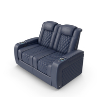 Movie Theater Paired Chair Blue PNG & PSD Images