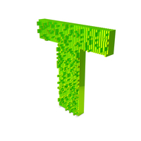 Slice Block Letter T PNG & PSD Images