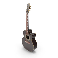 Electro Acoustic Cutaway Guitar PNG & PSD Images