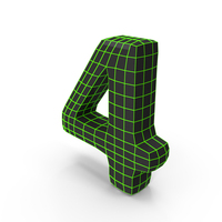 Techno Wireframe Number 4 PNG & PSD Images