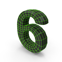Techno Wireframe Number 6 PNG & PSD Images