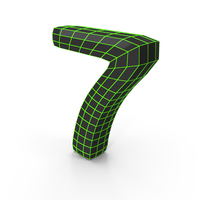 Techno Wireframe Number 7 PNG & PSD Images