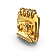 Calendar Search Gold Icon PNG & PSD Images