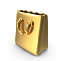 Shopping Bag Gold Icon PNG & PSD Images