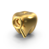 Dental Checkup Gold Icon PNG & PSD Images