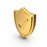 Shield Protection Gold Icon PNG & PSD Images