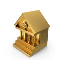 Dollar Bank Gold Icon PNG & PSD Images