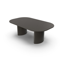 Dark Wood Oval Dining Table PNG & PSD Images