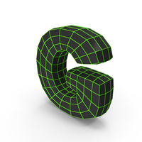 Techno Wireframe Letter G PNG & PSD Images