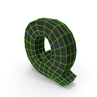 Techno Wireframe Letter Q PNG & PSD Images
