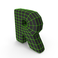 Techno Wireframe Letter R PNG & PSD Images