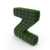 Techno Wireframe Letter Z PNG & PSD Images