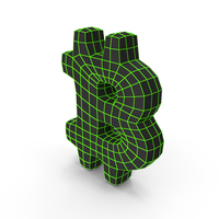 Techno Wireframe Bitcoin PNG & PSD Images