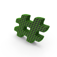 Techno Wireframe Hashtag PNG & PSD Images