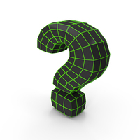 Techno Wireframe Question Mark PNG & PSD Images