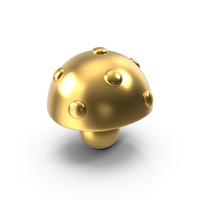 Cartoon Mushroom Gold Icon PNG & PSD Images