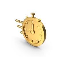 Fast Clock Gold Icon PNG & PSD Images