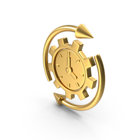 Sync Time Icon Gold Icon PNG & PSD Images