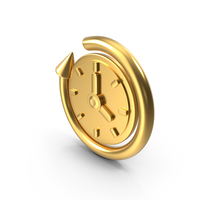 Time Management Gold Icon PNG & PSD Images