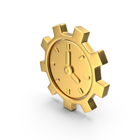 Time Settings Gold Icon PNG & PSD Images