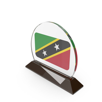 Saint Kitts  & Navis Flag Trophy PNG & PSD Images