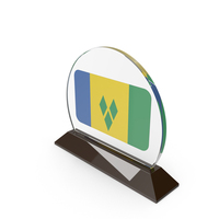 Saint Vincent & The Grenadines Flag Trophy PNG & PSD Images