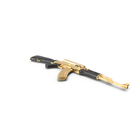 AK-47 Assembled Gold And Ebony PNG & PSD Images