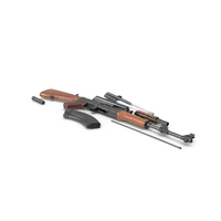 AK-47 Disassembled PNG & PSD Images
