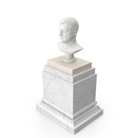 Bust of Zelensky on Marble Pedestal PNG & PSD Images
