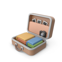 Cartoon Open Suitcase PNG & PSD Images