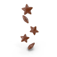 Chocolate Stars Falling PNG & PSD Images