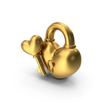 Love Padlock Gold Icon PNG & PSD Images