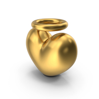 Holy Love Heart Gold Icon PNG & PSD Images