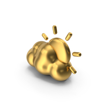 Partly Cloudy Weather Gold Icon PNG & PSD Images