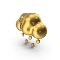 Rainy Weather Gold Icon PNG & PSD Images