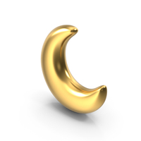 Crescent Moon Weather Gold Icon PNG & PSD Images