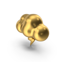 Thundercloud Weather Gold Icon PNG & PSD Images